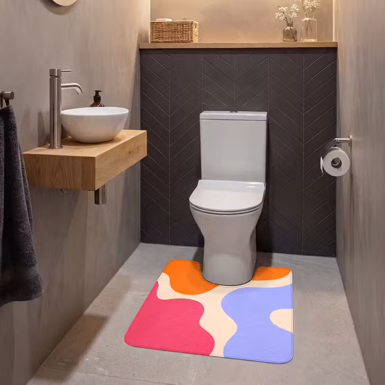 Wc Mat - Abstract - Organische vormen - Design - Modern - Kleurrijk — 2