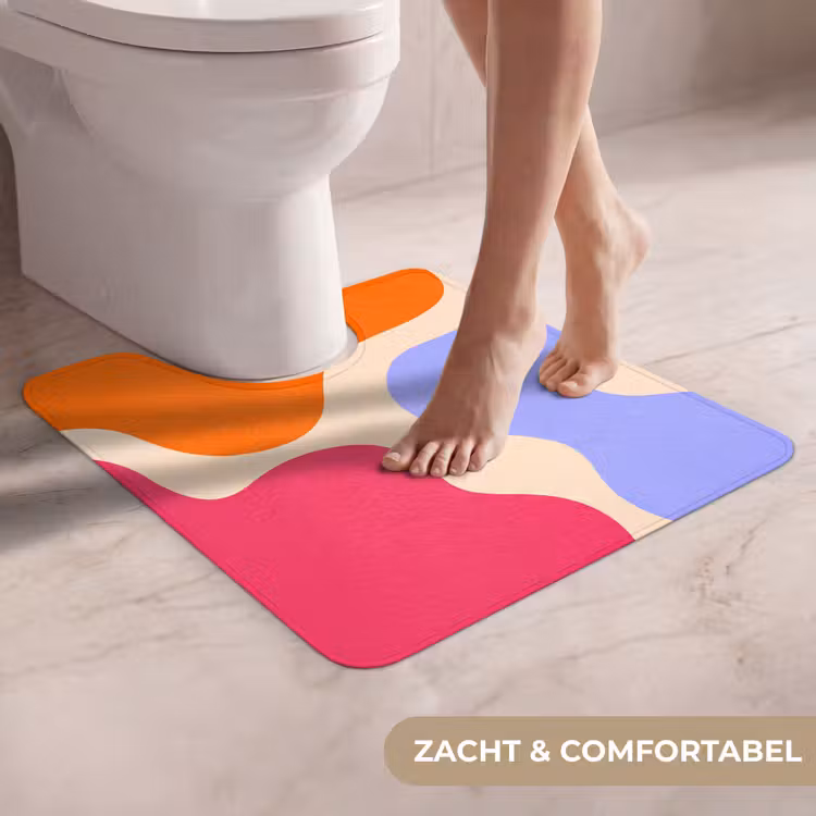 Wc Mat - Abstract - Organische vormen - Design - Modern - Kleurrijk — 5