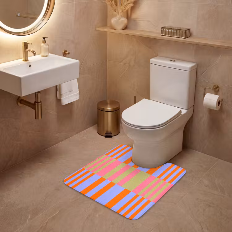 Wc Mat - Abstract - Patroon - Geometrisch - Kleurrijk - Modern — 3