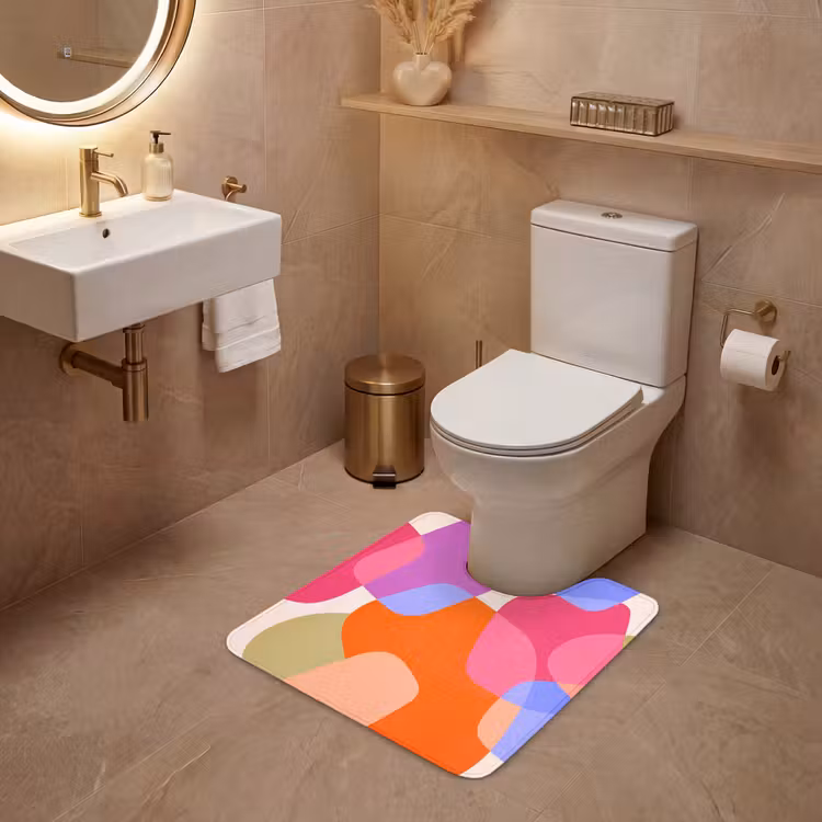 Wc Mat - Abstract - Vormen - Modern - Kleurrijk — 3