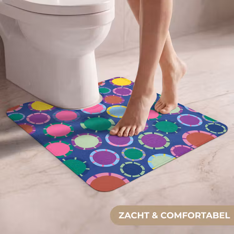 Wc Mat - Patroon - Cirkels - Abstract - Kleurrijk — 5
