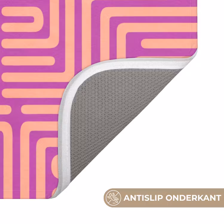 Wc Mat - Patroon - Lijnen - Abstract - Modern - Paars — 4