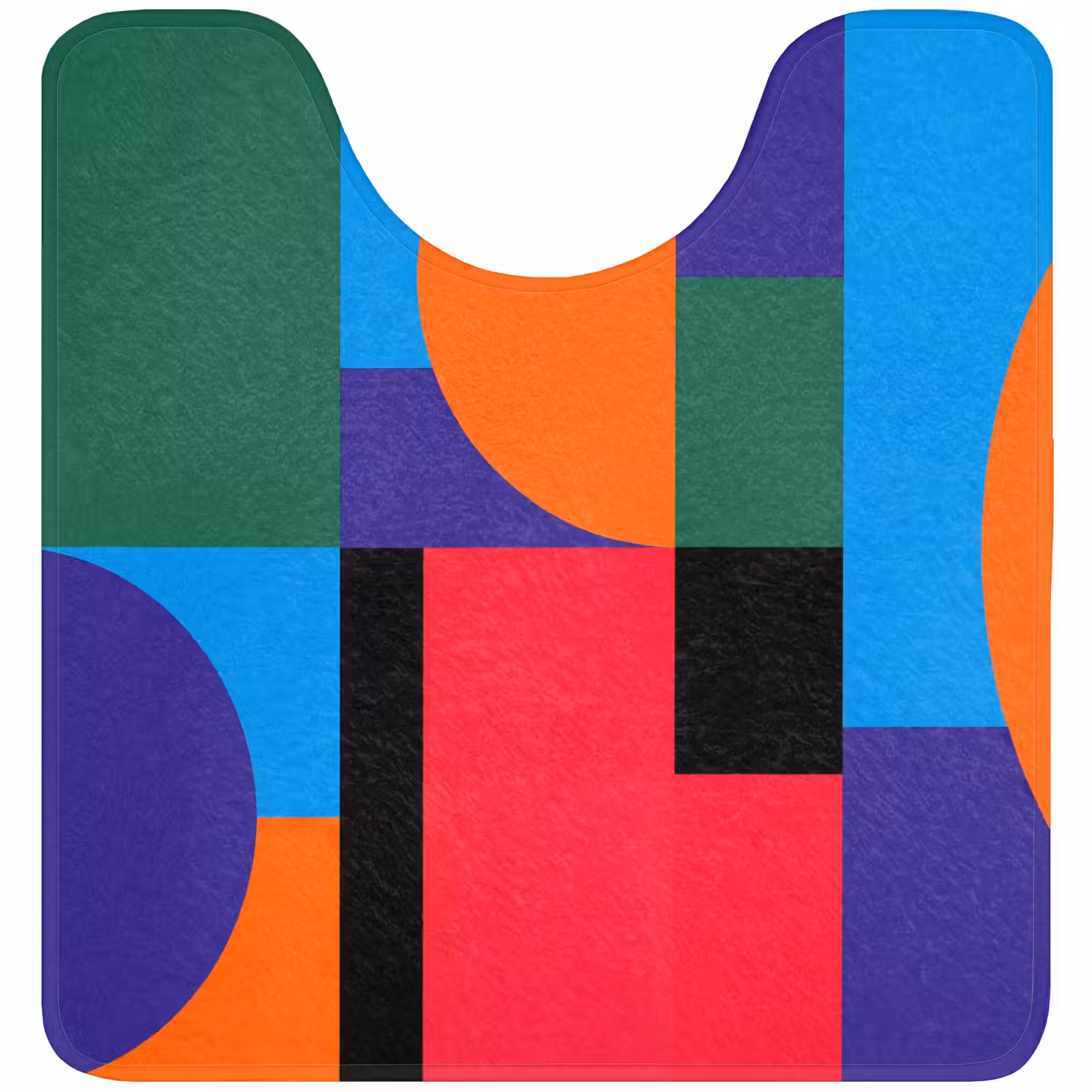 Wc Mat - Geometrisch - Abstract - Vormen - Kleurrijk - Modern — 1