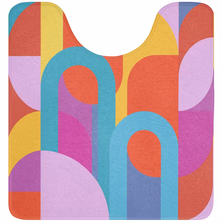 Wc Mat - Abstract - Geometrie - Kleurrijk - Modern - Kunst — 1