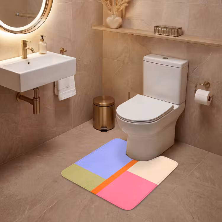 Wc Mat - Abstract - Geometrie - Kunst - Modern - Kleurrijk — 3