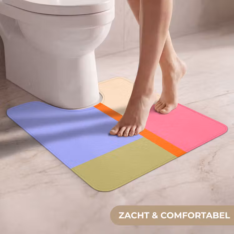 Wc Mat - Abstract - Geometrie - Kunst - Modern - Kleurrijk — 5