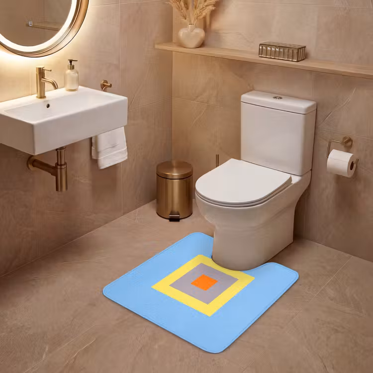 Wc Mat - Abstract - Geometrisch - Kleurrijk - Modern - Vormen — 3