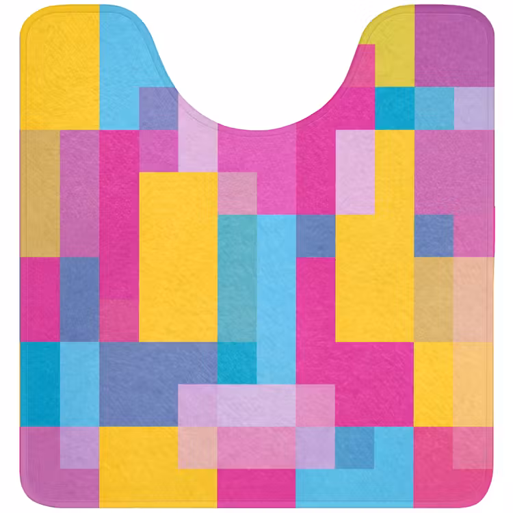 Wc Mat - Abstract - Geometrisch - Kunst - Kleurrijk - Modern — 1