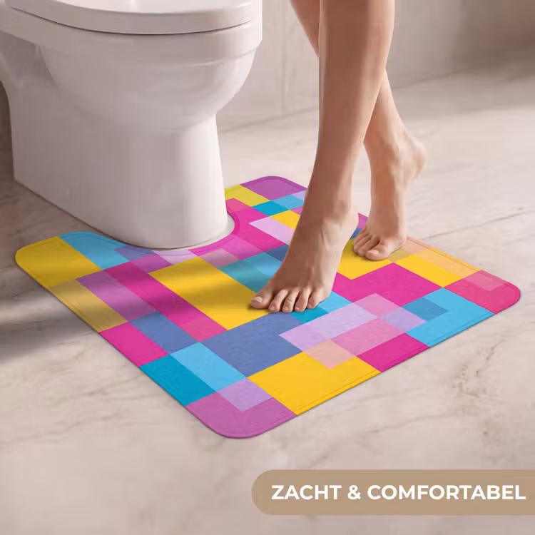Wc Mat - Abstract - Geometrisch - Kunst - Kleurrijk - Modern — 5