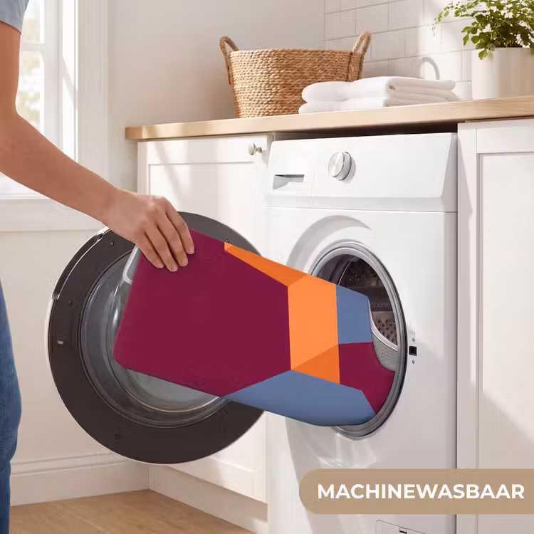 Wc Mat - Abstract - Vormen - Modern - Blauw - Oranje — 6