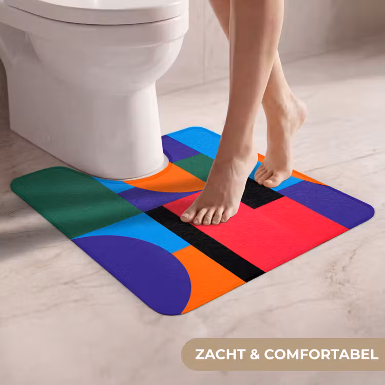 Wc Mat - Geometrisch - Abstract - Vormen - Kleurrijk - Modern — 5