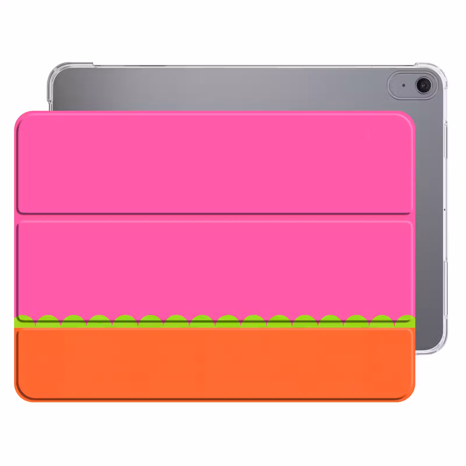 iPad hoes - Abstract - Geometrisch - Kleurblokken - Roze - Oranje — 1