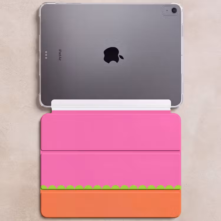 iPad hoes - Abstract - Geometrisch - Kleurblokken - Roze - Oranje — 6
