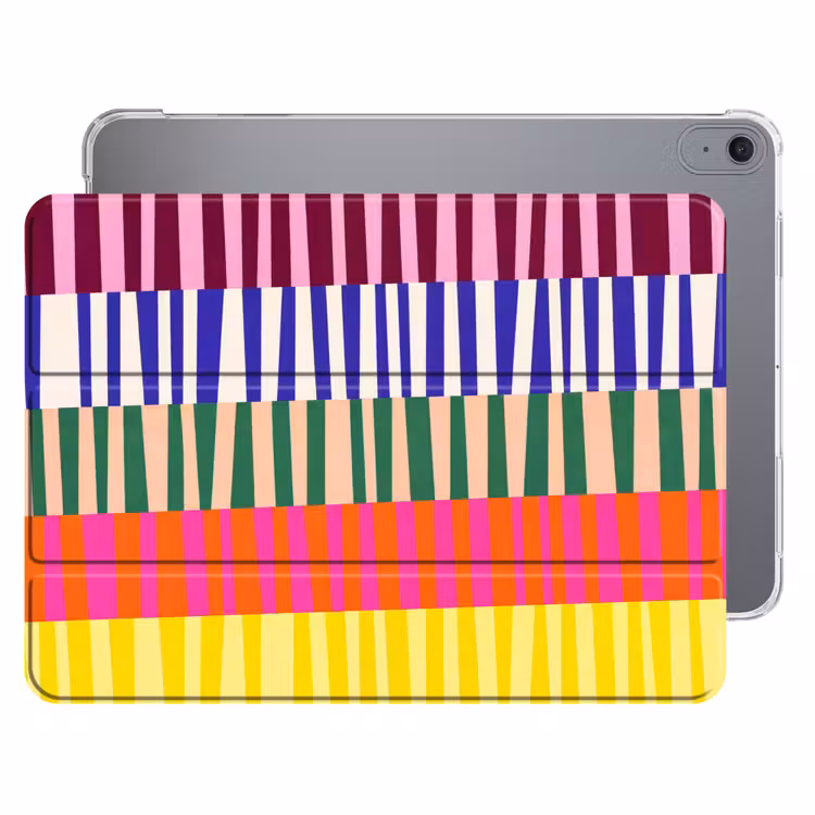 iPad hoes - Patroon - Strepen - Abstract - Modern - Kleurrijk — 1