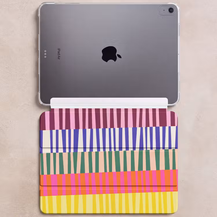 iPad hoes - Patroon - Strepen - Abstract - Modern - Kleurrijk — 6