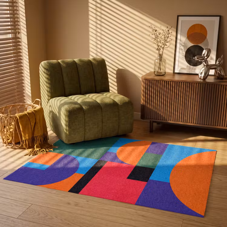 Vloerkleed - Geometrisch - Abstract - Vormen - Kleurrijk - Modern — 2