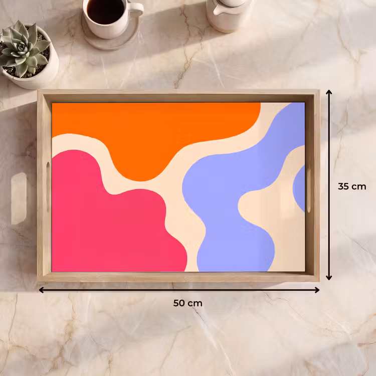 Dienblad - Abstract - Organische vormen - Design - Modern - Kleurrijk — 9