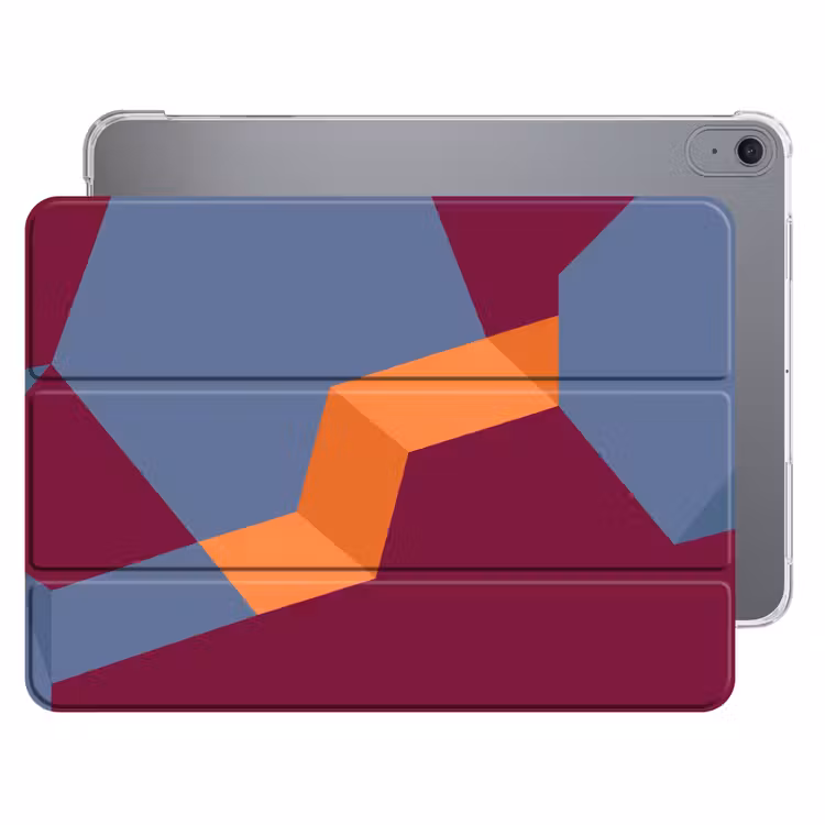 iPad hoes - Abstract - Vormen - Modern - Blauw - Oranje — 1