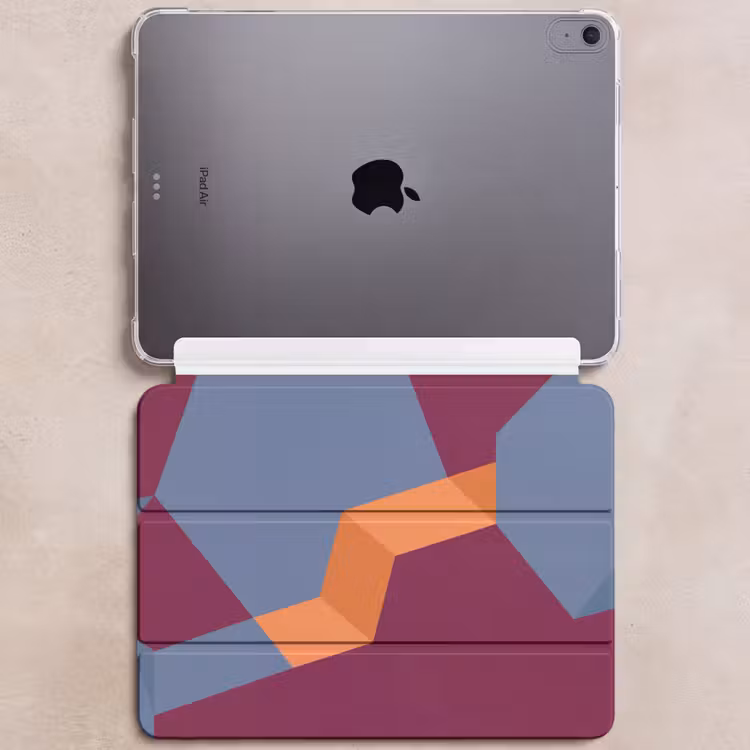 iPad hoes - Abstract - Vormen - Modern - Blauw - Oranje — 6
