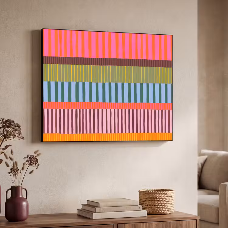 Art Frame - Abstract - Strepen - Modern - Kleurrijk - Kunst — 7