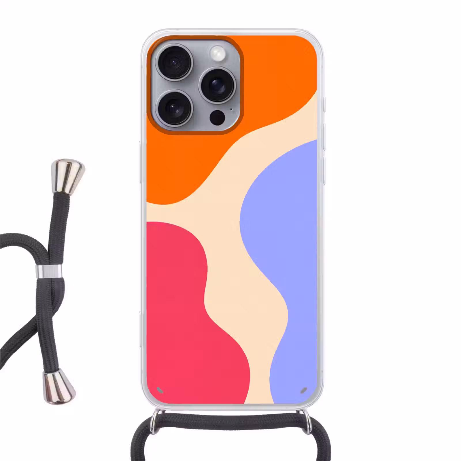 Telefoonhoesje met koord - Abstract - Organische vormen - Design - Modern - Kleurrijk — 1