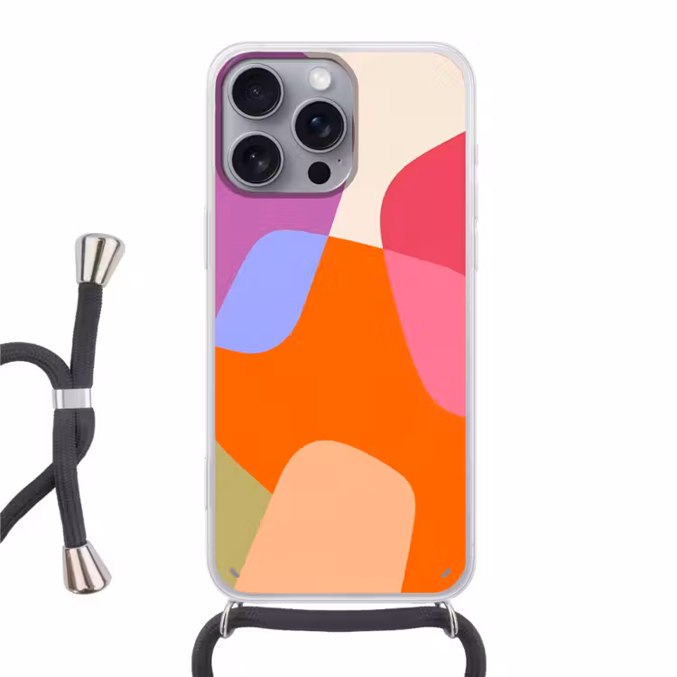 Telefoonhoesje met koord - Abstract - Vormen - Modern - Kleurrijk — 1