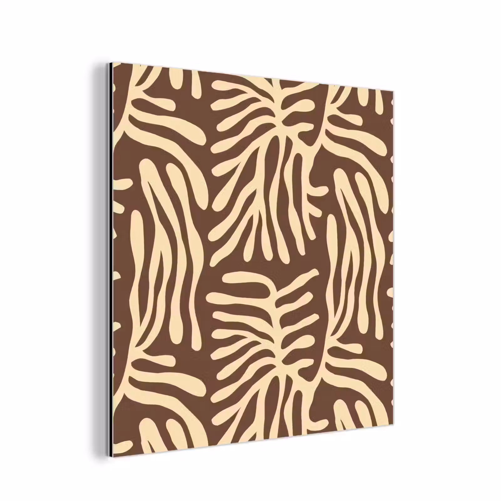 Aluminium schilderij - Bruin - Koraal - Expressief - Patroon — 1