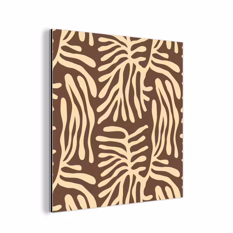 Aluminium schilderij - Bruin - Koraal - Expressief - Patroon — 1