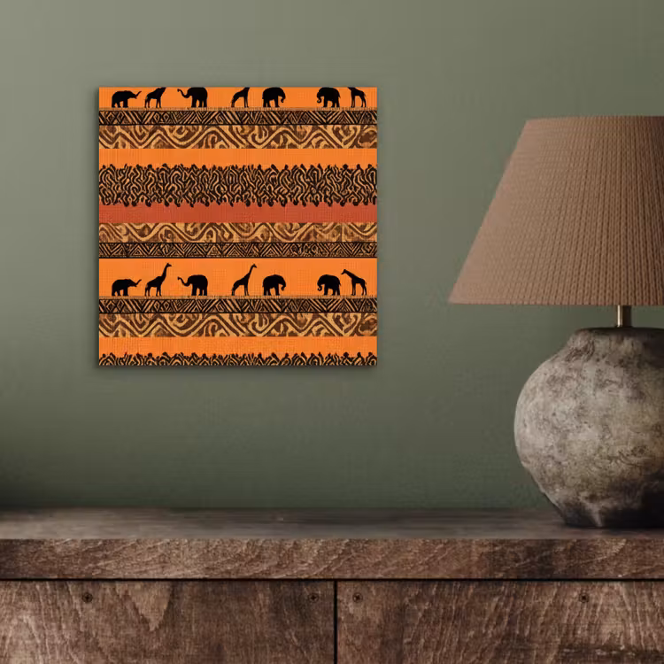 Aluminium schilderij - Oranje - Safari - Afrikaans - Dieren - Patroon — 3