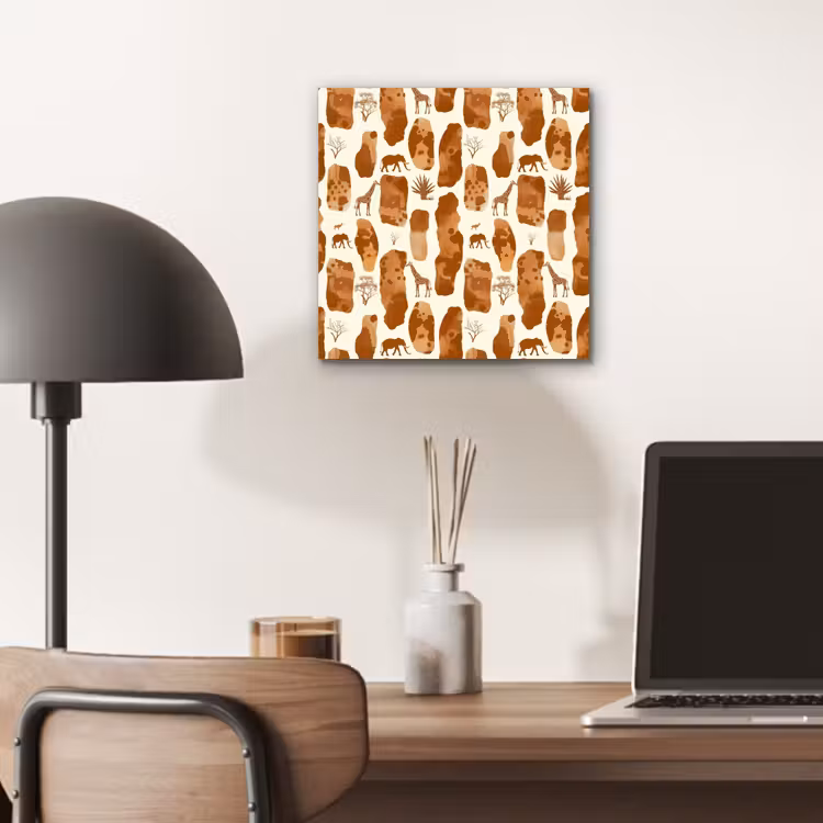 Aluminium schilderij - Terracotta - Safari - Dieren - Patroon — 6