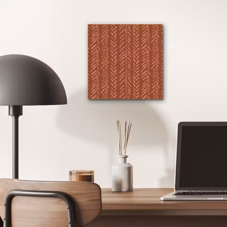 Aluminium schilderij - Terracotta - Visgraat - Ambachtelijk - Patroon — 6