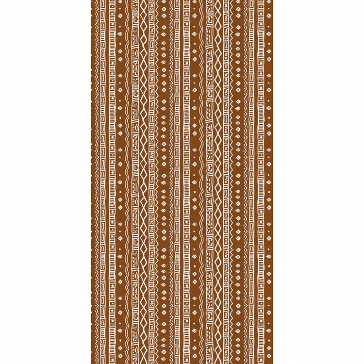 Behang - Chocoladebruin - Etnisch - Tribaal - Patroon — 2
