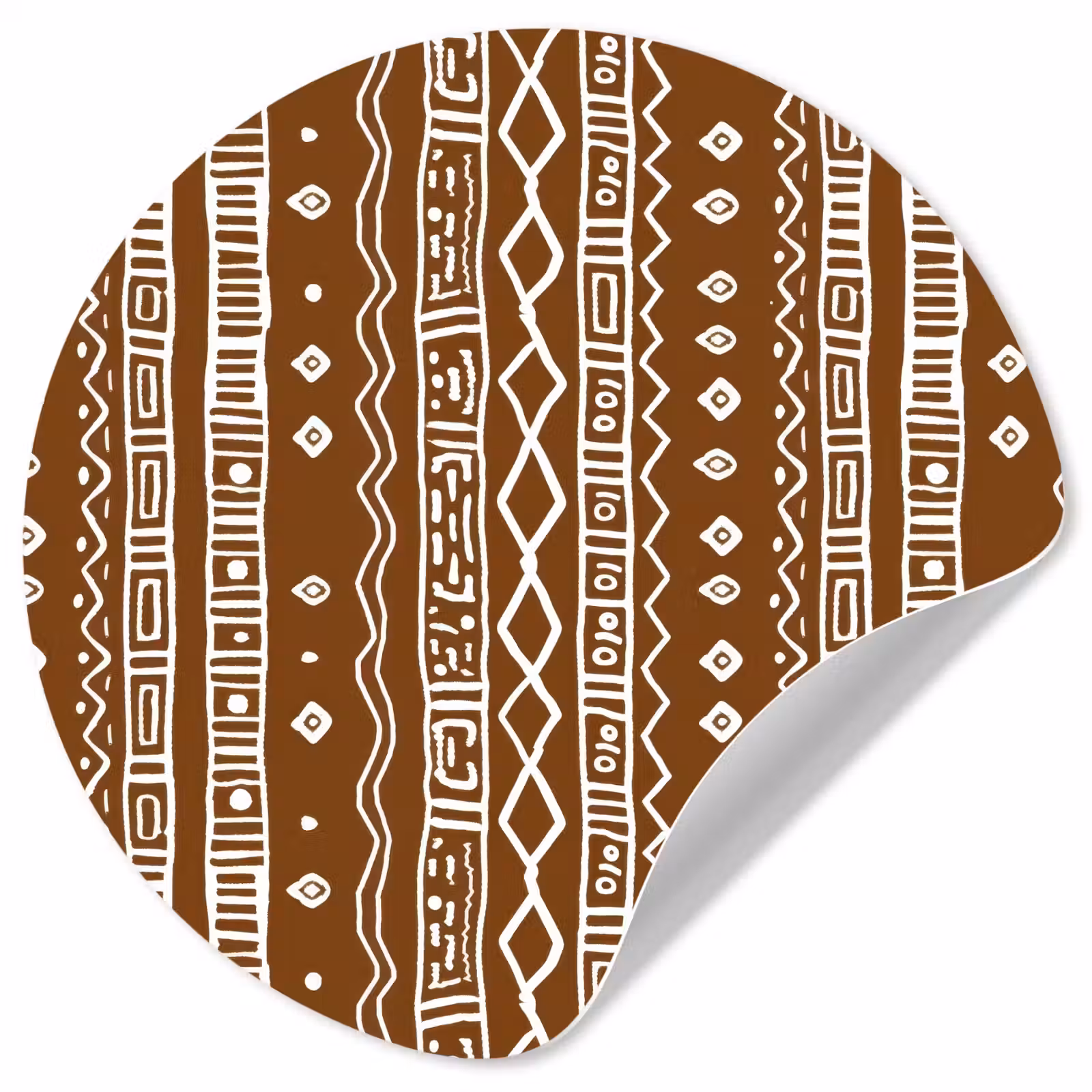 Behangcirkel - Chocoladebruin - Etnisch - Tribaal - Patroon — 1
