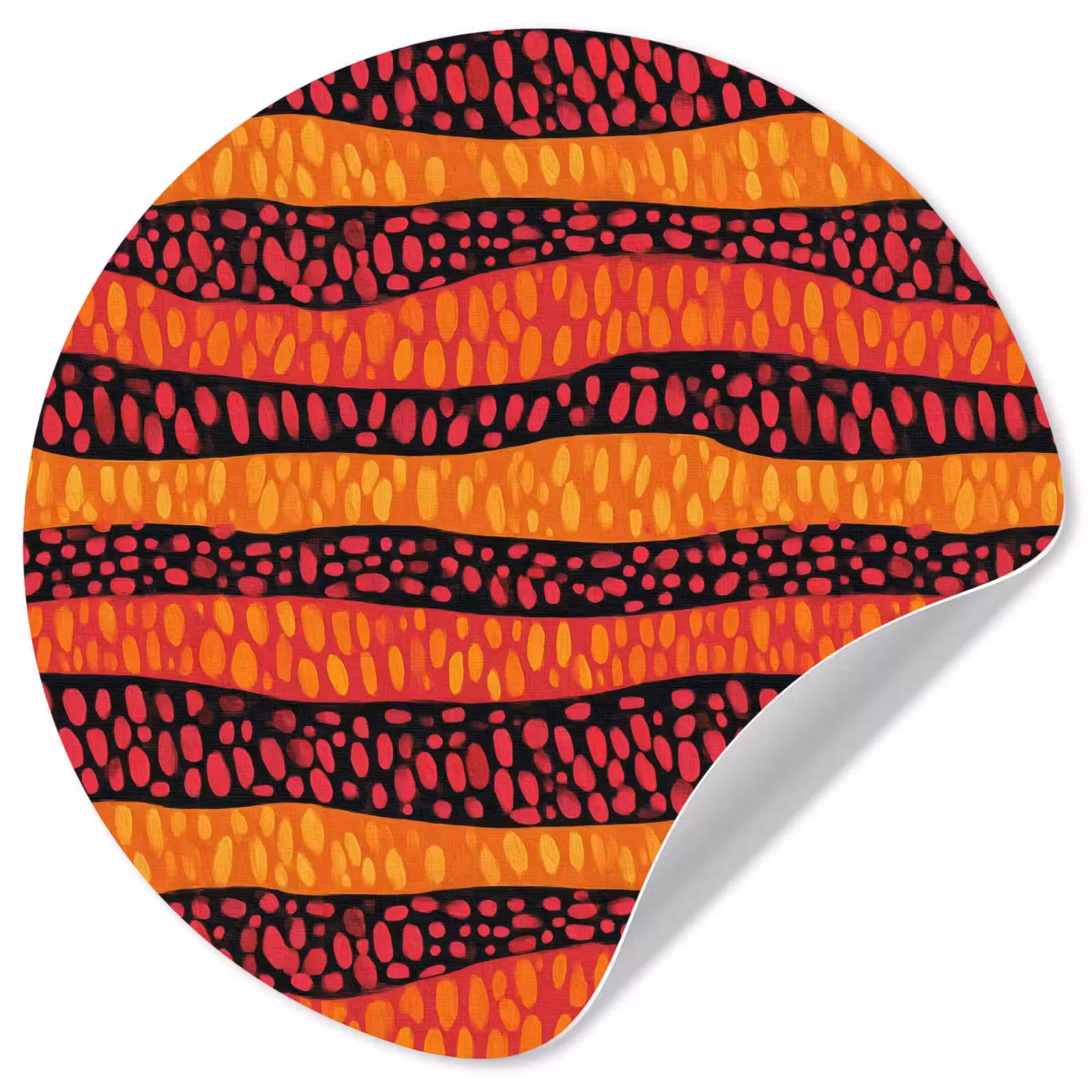 Behangcirkel - Oranje - Roze - Expressief - Patroon — 1