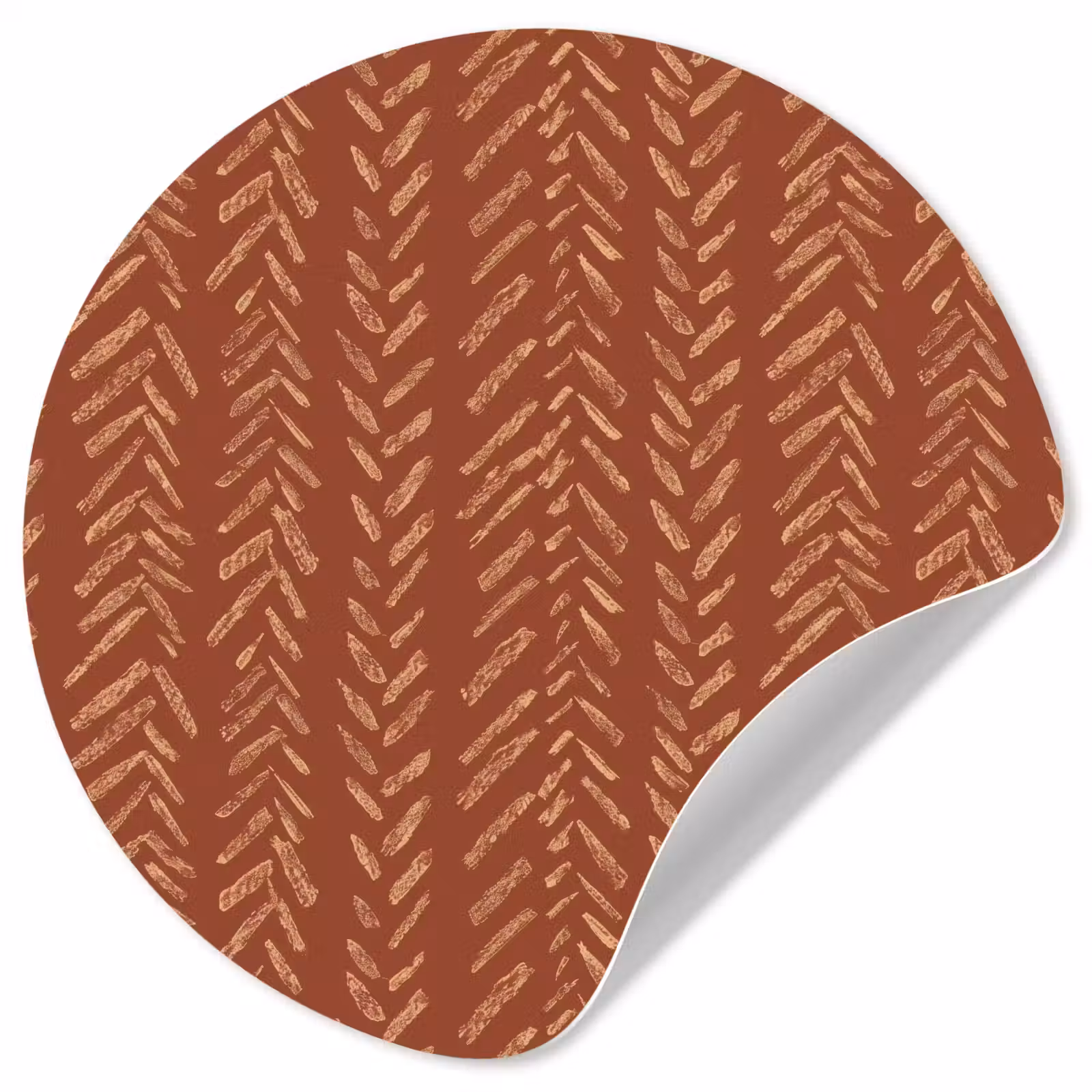 Behangcirkel - Terracotta - Visgraat - Ambachtelijk - Patroon — 1