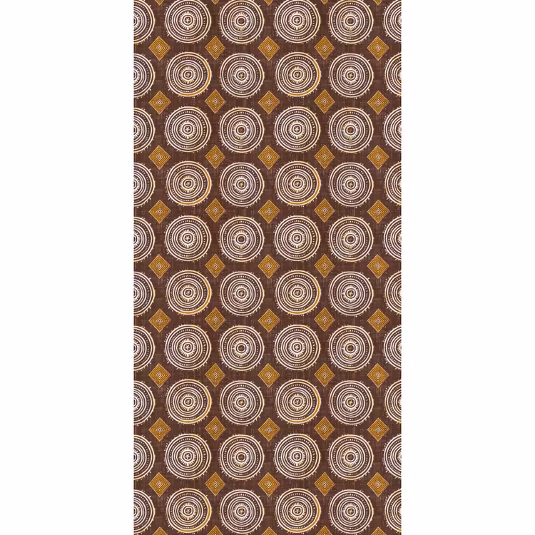 Behang - Chocoladebruin - Etnisch - Tribaal - Cirkels - Patroon — 2