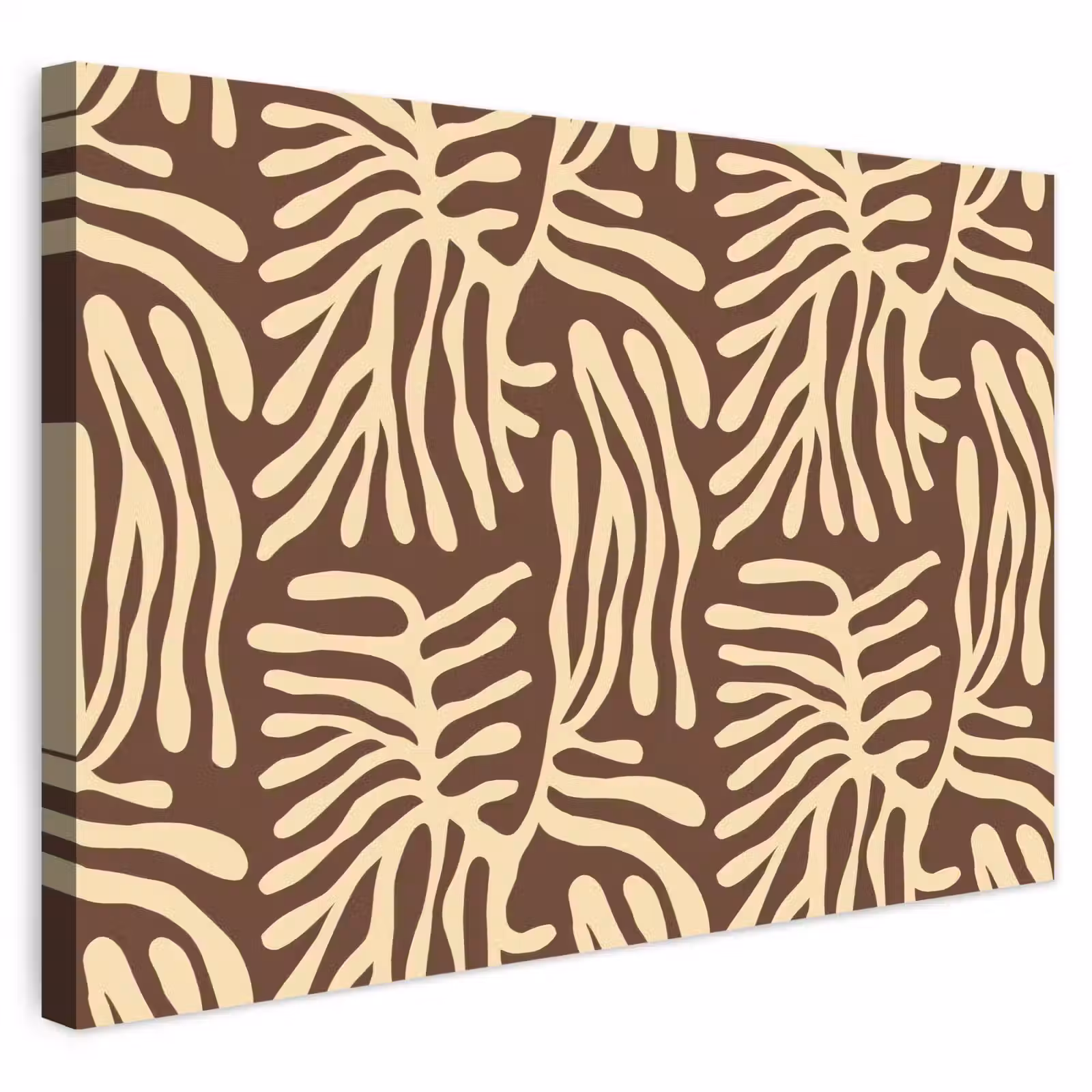 Buiten canvas - Bruin - Koraal - Expressief - Patroon — 1