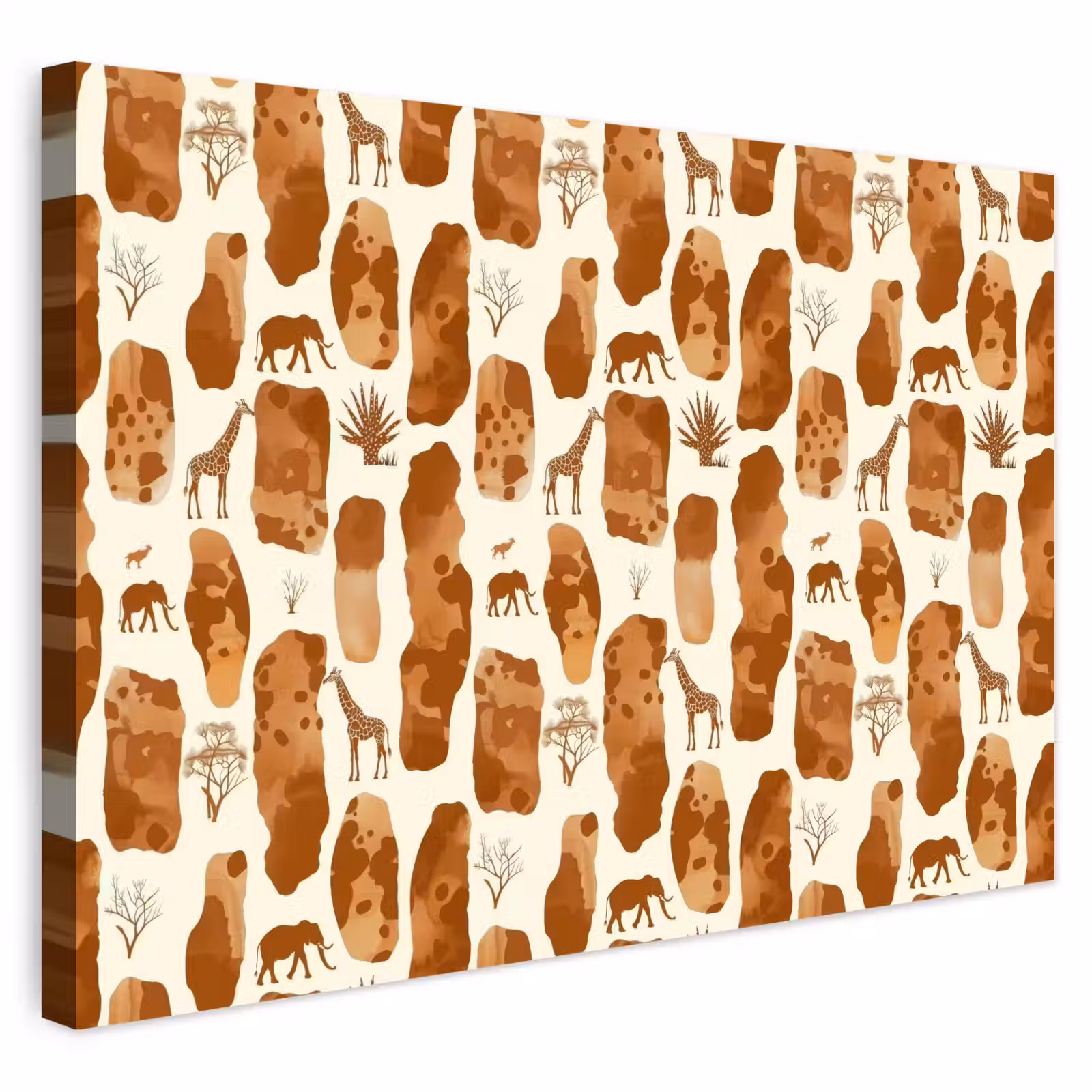 Buiten canvas - Terracotta - Safari - Dieren - Patroon — 1