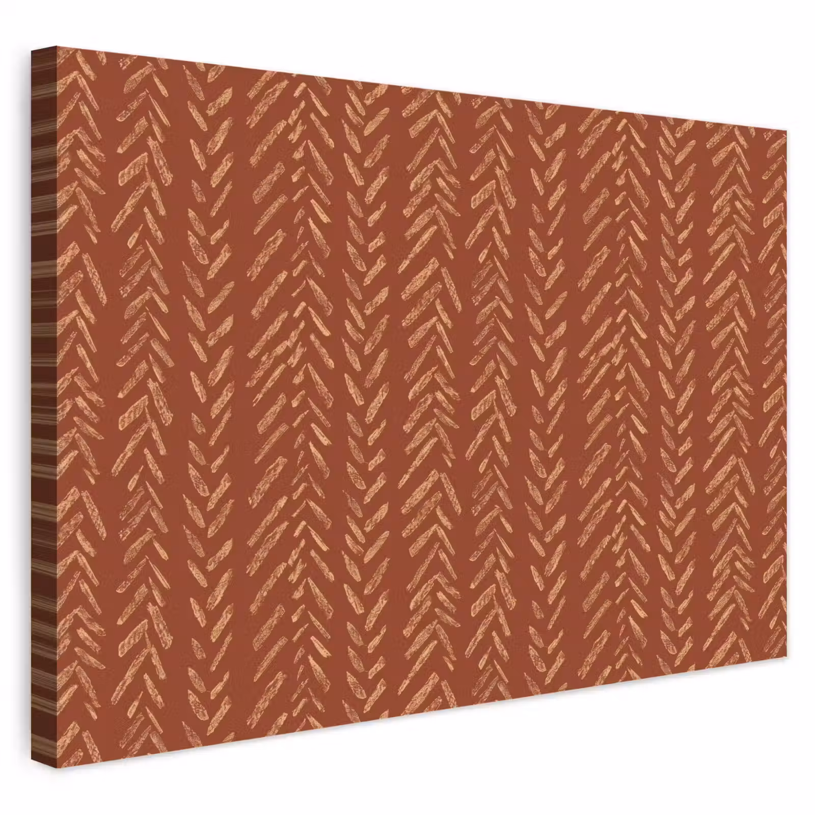 Buiten canvas - Terracotta - Visgraat - Ambachtelijk - Patroon — 1