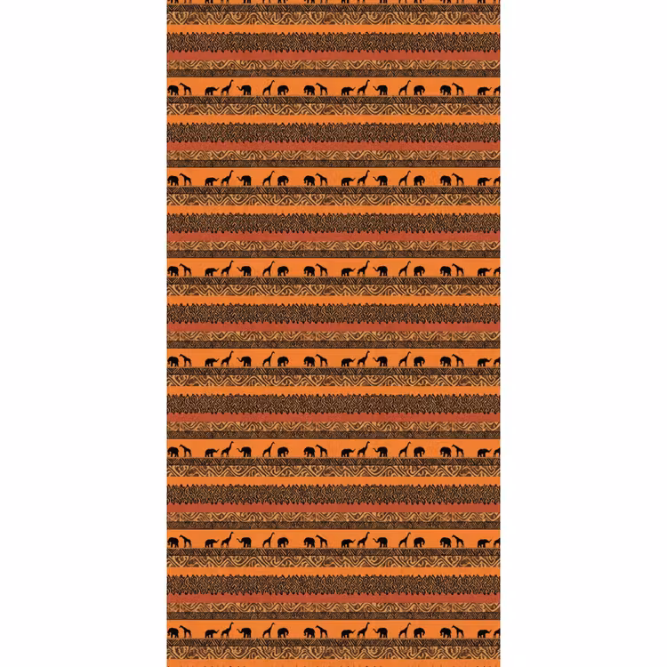 Behang - Oranje - Safari - Afrikaans - Dieren - Patroon — 2