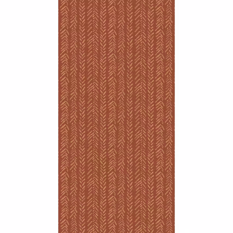 Behang - Terracotta - Visgraat - Ambachtelijk - Patroon — 2