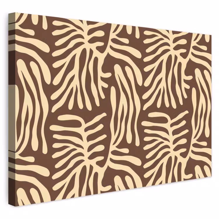 Buiten canvas - Bruin - Koraal - Expressief - Patroon — 1