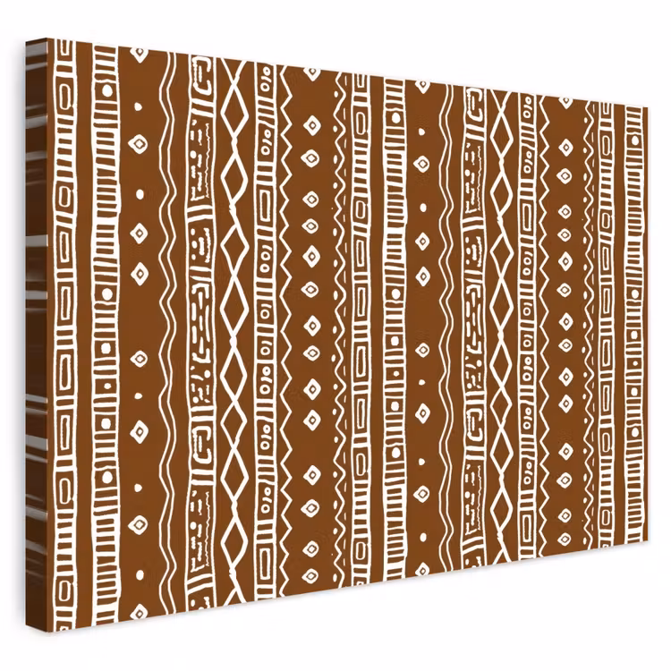 Buiten canvas - Chocoladebruin - Etnisch - Tribaal - Patroon — 1