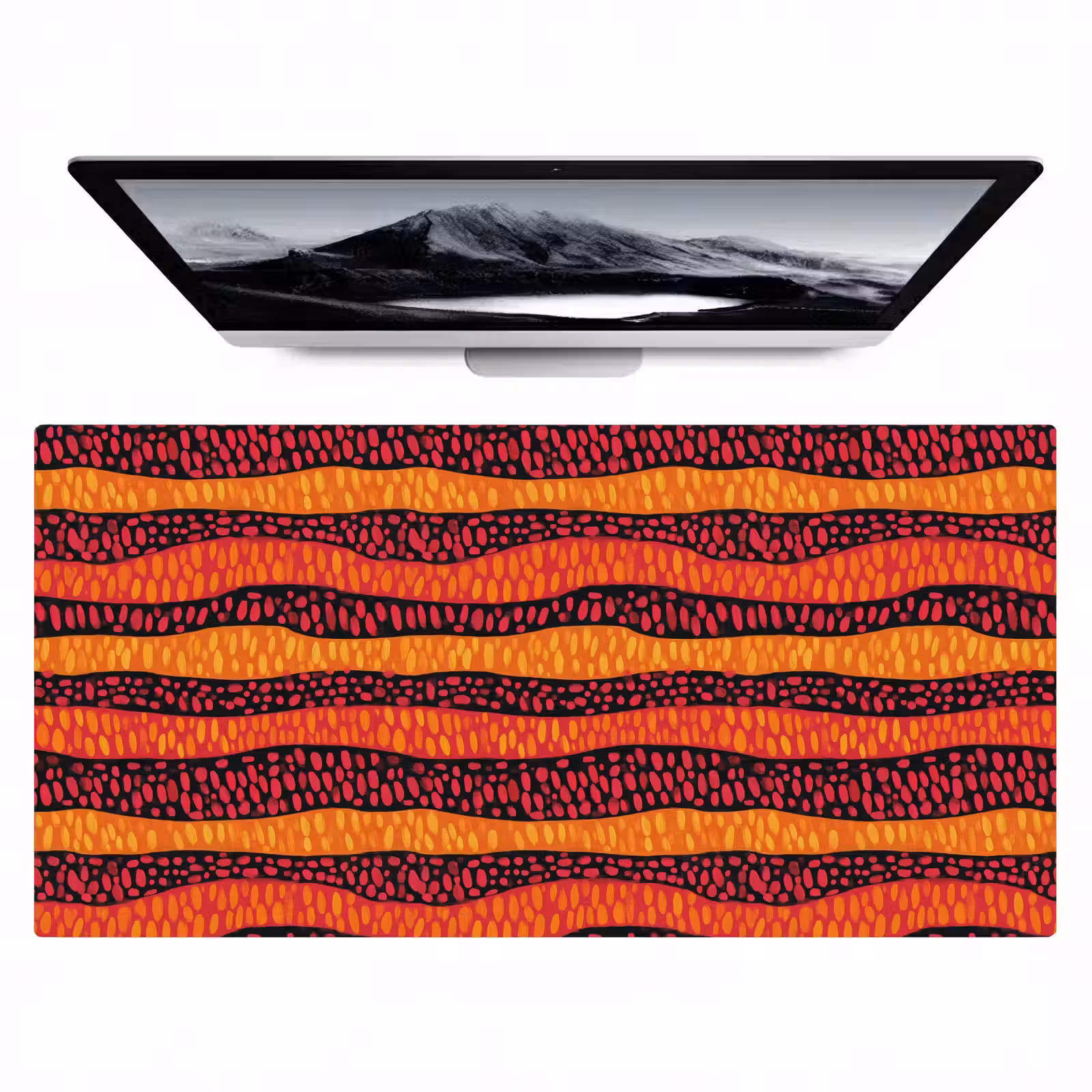 Bureau onderlegger - Oranje - Roze - Expressief - Patroon — 1