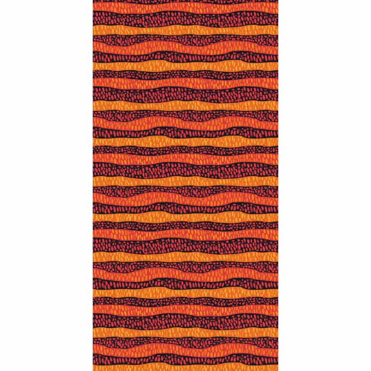 Behang - Oranje - Roze - Expressief - Patroon — 2