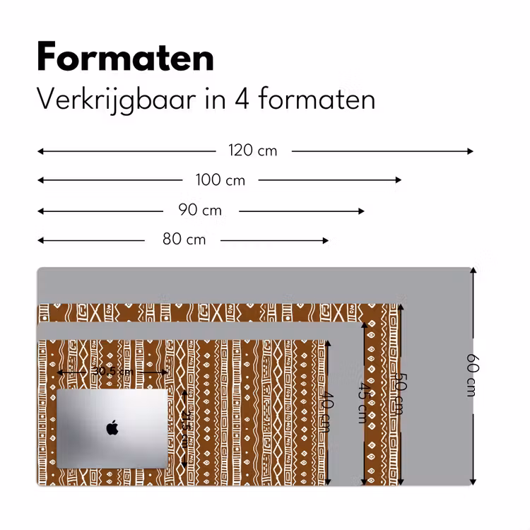 Bureau onderlegger - Chocoladebruin - Etnisch - Tribaal - Patroon — 8