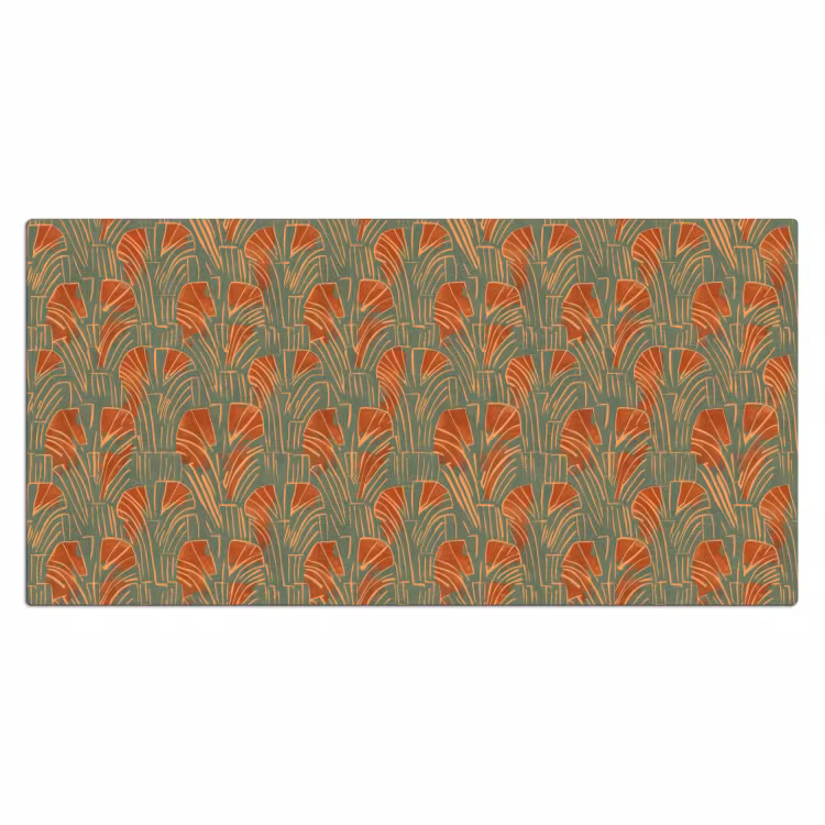 Bureau onderlegger - Groen - Terracotta - Deco - Waaiers — 2