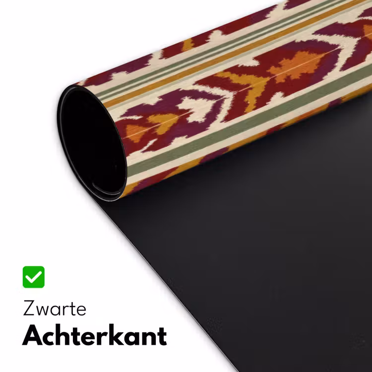 Bureau onderlegger - Ikat - Bordeauxrood - Etnisch - Patroon — 5