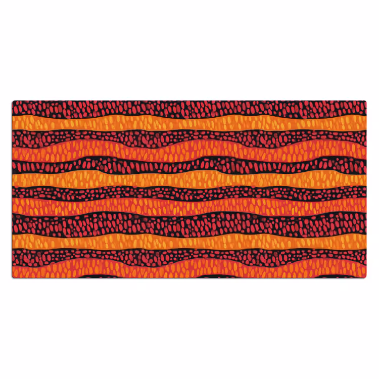 Bureau onderlegger - Oranje - Roze - Expressief - Patroon — 2