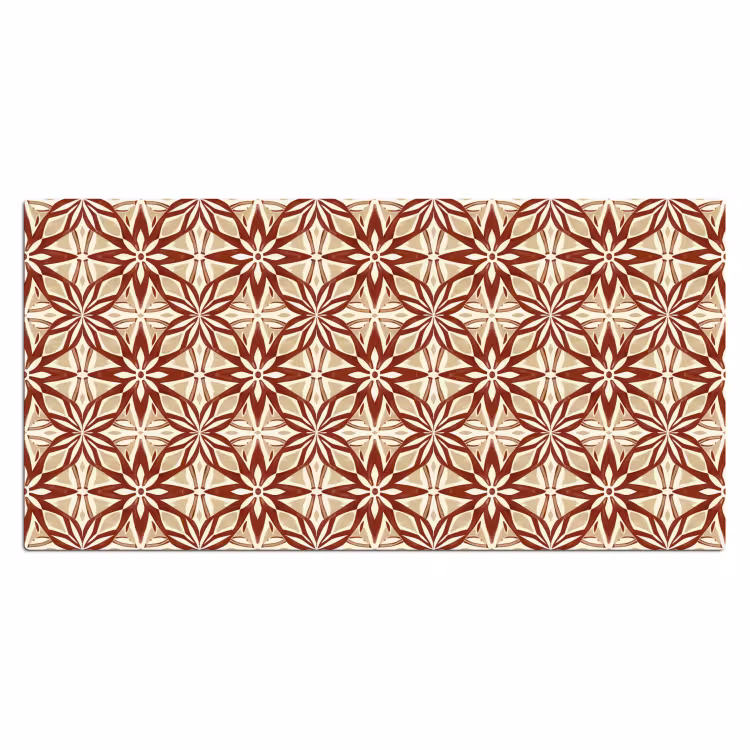 Bureau onderlegger - Bordeauxrood - Geometrisch - Tegel - Patroon — 2